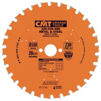 CMT Medium / Thick Metal and Steel Saw Blade 160mm dia x 2 kerf x 20 bore Z30 8FWF